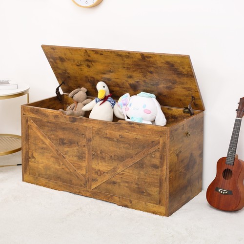 Wooden toy chest - chest, large