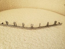 FORD POPULAR METAL BONNET HOOD BADGE DECAL VINTAGE CLASSIC 100E