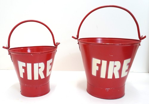 Vintage style fire bucket - vintage,