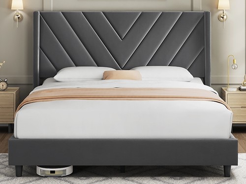 Full queen upholstered bed - full/queen,