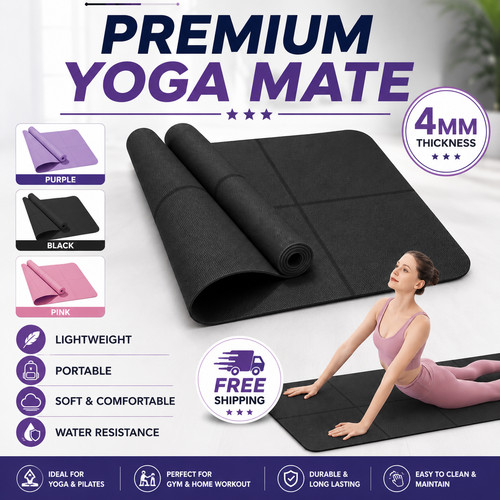 Yoga mat 4mm - 4mm, foam