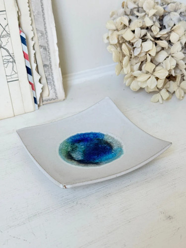 Studio pottery square - square, dish