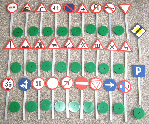 Vintage plastic toy road - vintage,