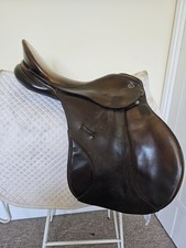 Brown Leather 17.5 2  Kieffer Bonn GP Saddle 8 Inch D To D