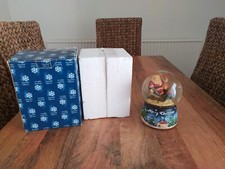 Vintage Musical Christmas Snow Globe, Santa On His Sleigh, Battery Operated, 6"