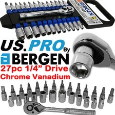 BERGEN 1/4" Dr Socket Set 27pc