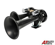 Diesel Train Air Horn Truck TGV Original 12-24v Twin Black Trumpet 24 Volt 170db