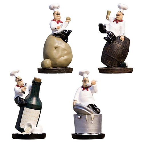 Resin chef figurine restaurant - figurine,