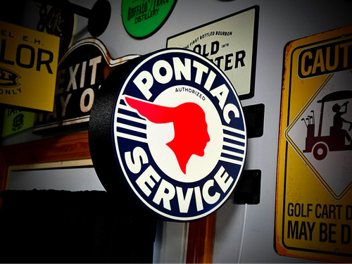 Pontiac service led lightbox - pontiac,