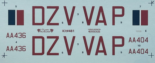 Decals classic airframes - classic, 1:48