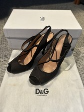 Dolce & Gabbana Black Women’s Slingback Stiletto Shoe UK 5.5