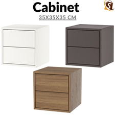 IKEA EKET Cabinet 2 Drawers 35x35x35cm Wooden Storage Drawer Unit Home Organiser