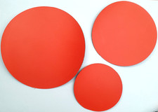 3 x Hypalon Repair Patches various Size Orca Orange Sylvano Boat Rib Avon Humber