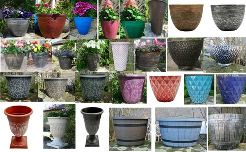 Round plastic plant pot garden - round,