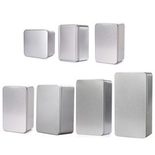 Small Silver Metal Tin Box
