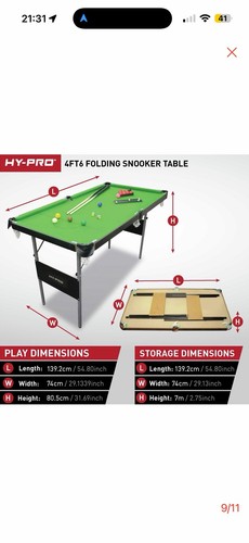 Pro 4ft 6in - snooker, &
