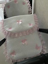 Baby’s White And Pink Pram