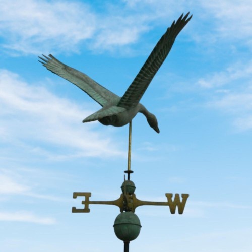 Large copper flying goose - large,