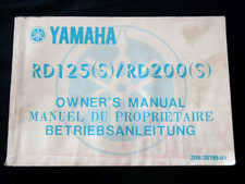 YAMAHA RD125 (S) AND RD200 (S) 1981 OWNERS MANUAL 2R6 28199 81 RD 125S RD 200S