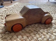 Vintage Wooden Car With Red