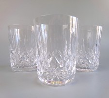 Waterford Crystal Lismore Tumblers Glasses x 3. Cut glass, rounded bottom. 3.5"