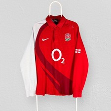Vintage England Rugby Jersey Shirt 2007 Nike Red Away Long Sleeve Mens XL