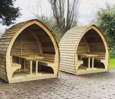 4 Seater Party Pod Picnic Bench Table Garden Dining Equestrian Viewing