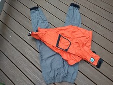 Kokatat semi drysuit top and bottom pants orange gray , medium