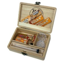 Wooden Rolling Box Set Smoking Storage Rolling Papers Filter Tips Grinder Liquor