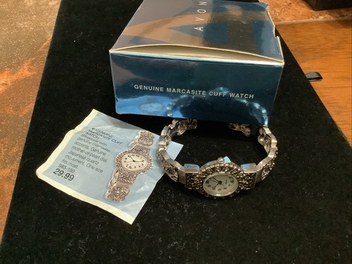 Genuine marcasite cuff watch - genuine,