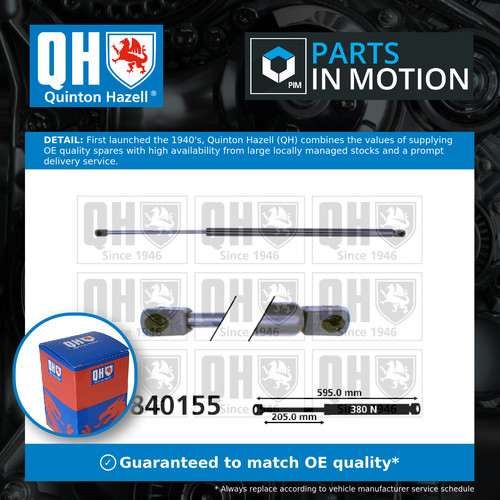 Boot gas strut - fits, bmw