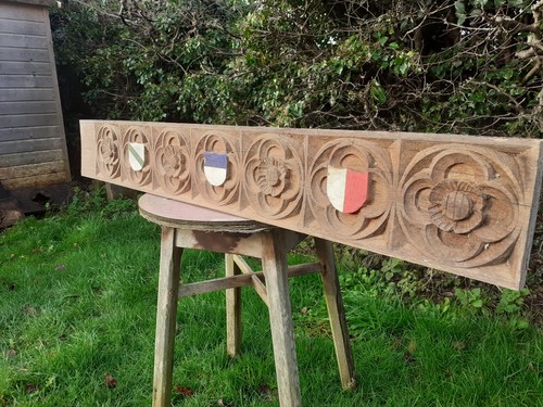 Old oak gothic carved - carved, tracery