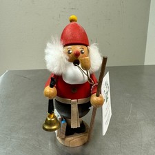 STRACOLAND Santa Claus w/ Bell Smoker / Incense Burner 5.5" Echt Erzgebirge