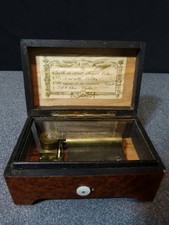 Box Music Antique 19 Century XIX ° Box Wooden Of Magnifier