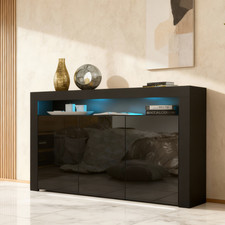 155cm Sideboard Black Matt &