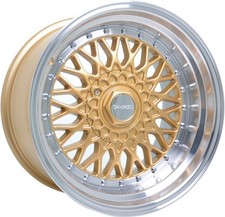 Alloy Wheels 15" Dare DR-RS Gold For Peugeot 106 (4 Stud) [Mk2] 96-03
