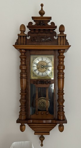 Victorian wall clock - victorian, german