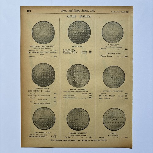 1939 1940 golf ball catalogue - 1939-1940,