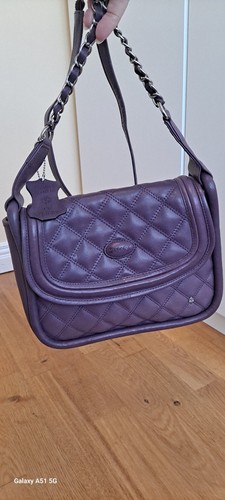 Purple quilted real genuine
