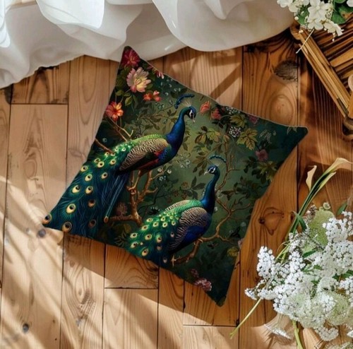 Peacock design pillow case - peacock,