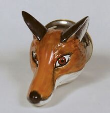 Red fox, stirrup cup Staffordshire English, fine bone china signed by the artist