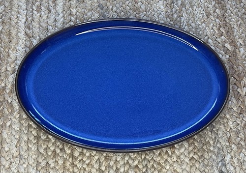 Denby imperial blue oval - blue, plate