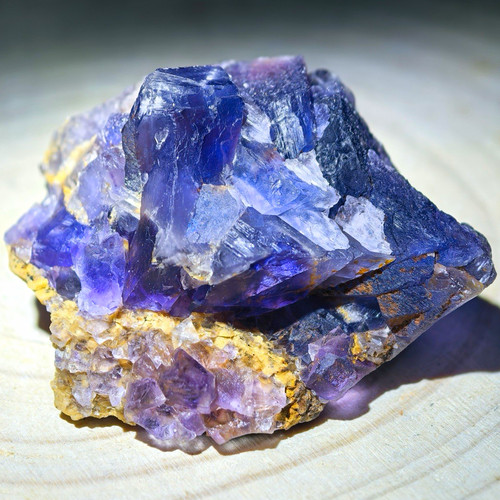 Natural deep violet fluorite - deep,