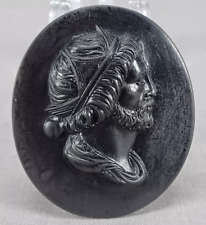 Wedgwood English King John Black Basalt Portrait Medallion Plaque C.1780-1795