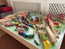 Bigjigs Wooden Train Set In Perfect Condition