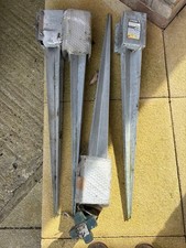 100mm/100mm Spike Bolt Down Steel Square Fence Post Support Holder Metal Stake