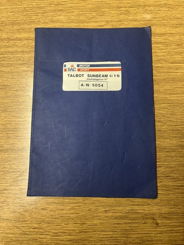 Fia rac homologation - homologation, papers