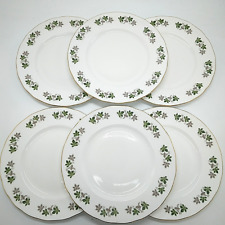 Vintage Gainsborough 'Maple Leaf' Bone China X6 Dinner Plates 27cm Diameter