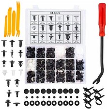 415pcs Body Plastic Push Pin Clips Fender Bumper Fasteners Rivet Screwdriver UK