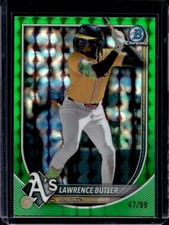 2025 Bowman Chrome Lawrence Butler Green Geometric Refractor #47/99 Athletics